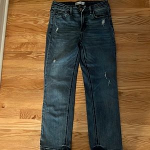 Women’s straight leg jeans. Ankle length